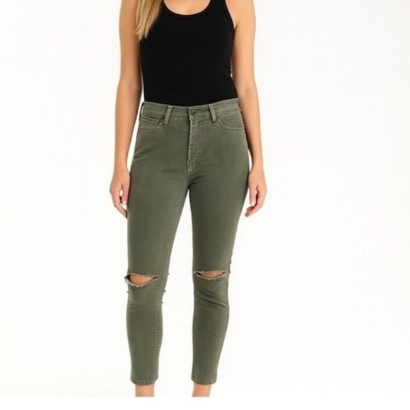 J Brand Skinny Leg "Jungle" Jeans Size 25 – Ripped Knees Gorpcore Farmers market - Picture 1 of 16